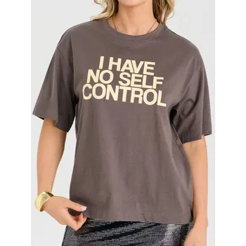 Dámské tričko Sinsay - Bavlněné tričko s nápisem - šedá - 088HB-85X - 088HB-85X-XL