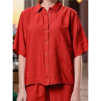 Dámské tričko Sinsay - Tričko s krátkým rukávem - červená - 933EN-34X - 933EN-34X-XS