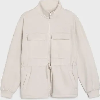 Dámská mikina Sinsay - Rozepínací mikina se stojáčkem s příměsí viskózy „soft touch“ - béžová - 958GY-02X - 958GY-02X-XS