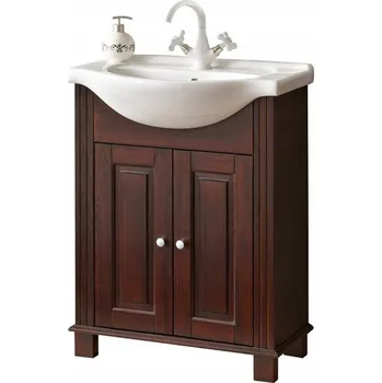 Koupelnový nábytek Skříňka pod umyvadlo Comad wenge dřevěná s umyvadlem 65 cm