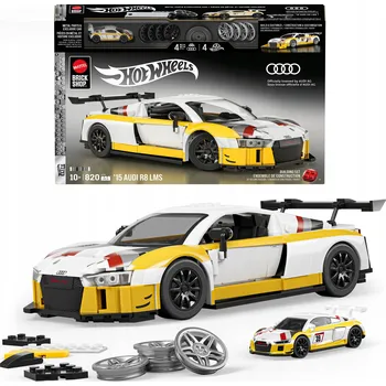 ostatní stavebnice Mattel Brick Shop Stavebnice Hot Wheels Elite Series 15 Audi R8 LMS 820 dílů jft18