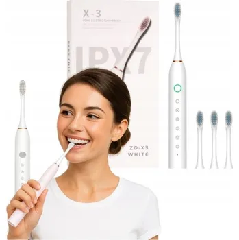 Elektrický zubní kartáček Sonický kartáček na zuby univerzální BÍLÝ