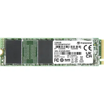SSD disk Transcend MTE670T 128 GB interní SSD disk NVMe/PCIe M.2 PCIe NVMe 3.0 x4 Industrial TS128GMTE670T