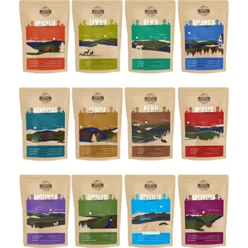 Káva Čerstvě pražená zrnková káva Brazílie Santos 100g 100% Arabica speciality