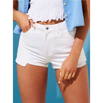 Dámské kraťasy Sinsay - Džínové kraťasy - bílá - 510CX-00J - 510CX-00J-38