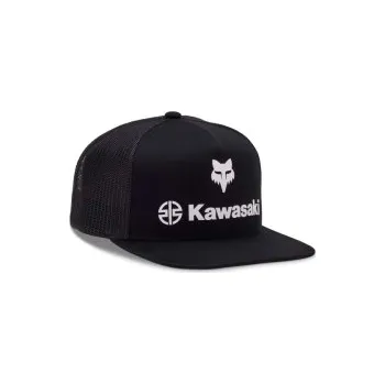 Čepice Pánská čepice FOX x Kawasaki Snapback Hat Black, Velikost One Size