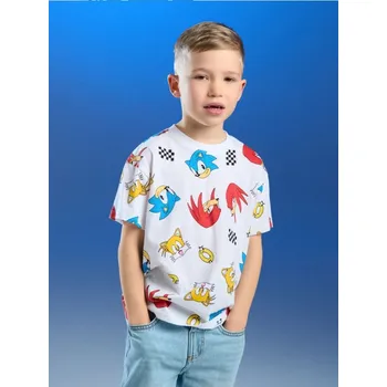 Dětská móda Sinsay - Vzorované bavlněné tričko s krátkým rukávem Sonic the Hedgehog - vícebarevná - 211HG-MLC - 211HG-MLC-122