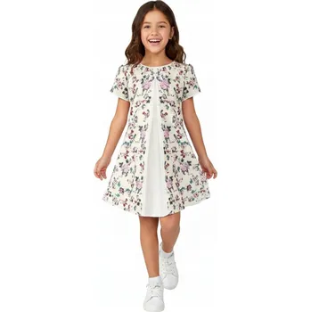 Dívčí šaty Šaty s květinami, dívčí, s protizáhybem NAT & TOM . Velikost 122 cm .