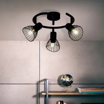 Bodové svítidlo Brilliant 71933/06 Stropní VINTAGE svítidlo ELHI SPIRÁLA černé