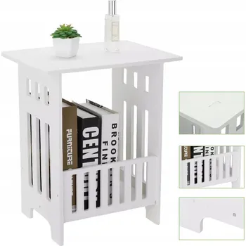 Konferenční stolek NOČNÍ STOLEK BÍLÝ STOLEK BEZ ZÁSUVKY LOŽNICE