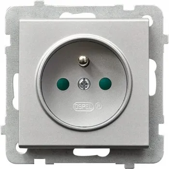 Elektrická zásuvka Elektrická Zásuvka Ospel stříbrná