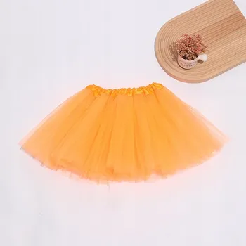 Dámská sukně TYLOVÁ SUKNĚ ORANŽOVÁ 40 CM S BROKÁTEM