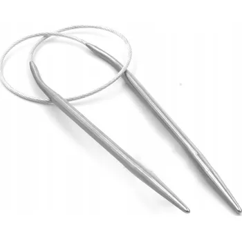 Nástroj na niť a příze Ocelové kruhové jehlice 40 cm krátké lanko na čepice, pásky VELIKOST 3,5