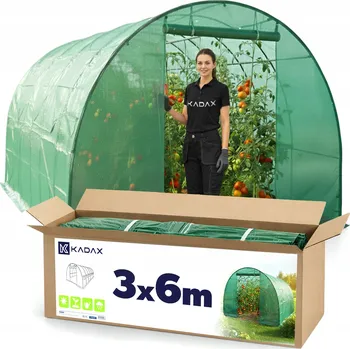 Skleník ZAHRADNÍ FÓLIOVÝ TUNEL SKLENÍK 3x6 m FÓLIE 18 m2 FÓLIE NA ZELENINU STAN
