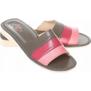 Dámské pantofle Wójciak Podhalí dámské domácí pantofle přírodní kůže pohodlné otevřený prst