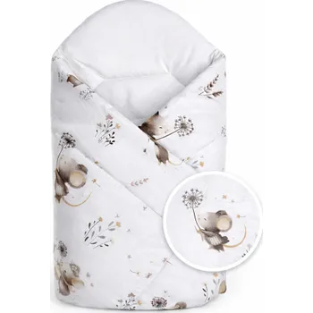 Zavinovačka pro miminko Klasik Malá myška, bílá/béžová