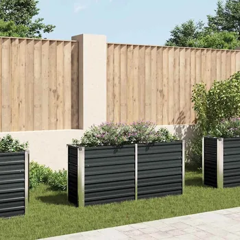 Vyvýšený záhon vidaXL Vyvýšený záhon 160 x 40 x 77 cm pozinkovaná ocel [45730] Barva: antracitová