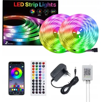 LED páska RGB LED pásek 20M LEDY 230V 12V s DÁLKOVÝM OVLADAČEM + APLIKACÍ