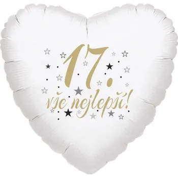 Balónek 17. narozeniny balónek srdce Balonky.cz b85066