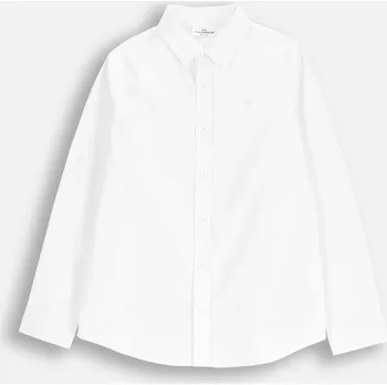 Pánská košile Coccodrillo dětská košile s krátkým rukávem bavlna bílá, velikost 128