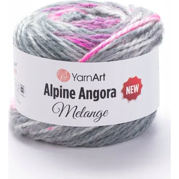 Příze Vlna YarnArt Alpine Angora melange 150 g 150 m barva 6409