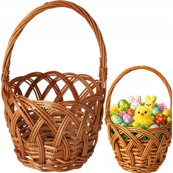 Nákupní košík Ažurový košík kulatý na Velikonoce velikonoční dekorativní