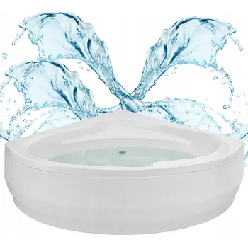 Vana Akrylátová rohová vana Laminart Laura, odtok uprostřed, 150 x 150 cm