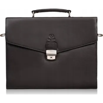 Paolo Peruzzi taška na dokumenty z pravé kůže, bez vzoru