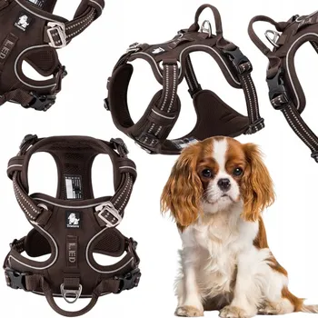 Postroj pro psa SILNÉ postroje pro psa GUARD Front Line Premium TRUELOVE easy walk HNĚDÉ S