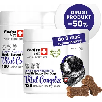 SwissVet Vital Complex - doplněk stravy pro psy, imunita, trávení, 2x120 ks