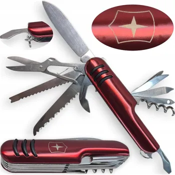 Multifunkční nůž Multifunkční kapesní nůž vojenský CAMO – 12 v 1 Nezbytnosti Vývrtka Pila