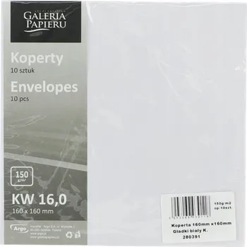 Obálka Bílé obálky Galeria Papieru 160 x 160 mm, 10 ks