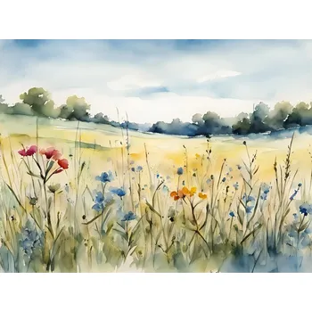 Plakát Plakát, Obraz - Field of wildflowers, Ohkimiko