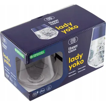 Sklenice Nerozbitná koktejlová sklenice HappyGlass Lady Yoko, 40 cl, bez BPA