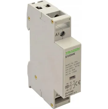 Stykač TRACON Instalační stykač 1 Modul. 1×NO+1×NC AC1/AC7a, 25A 230V EVOHK2-25V