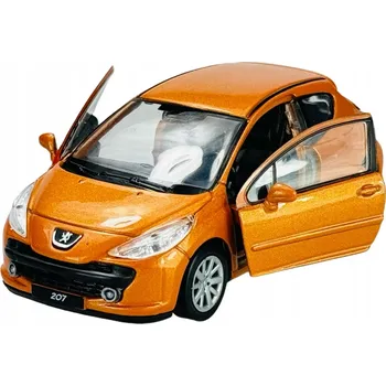 autíčko WELLY PEUGEOT 207 ORANŽOVÝ 1:34 NOVÝ KOVOVÝ MODEL 42370