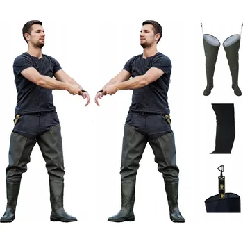 Prsačky Pros WR02 Green Waders vel. 48 zelené