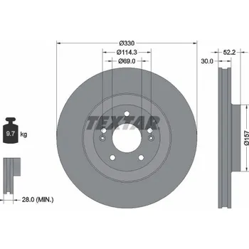 Brzdový kotouč Brzdový kotouč TEXTAR 92315003