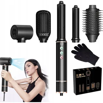 Fén KULMO FÉN NA VLASY 5 V 1 - Multifunkční kartáč na vlasy, kulma a fén