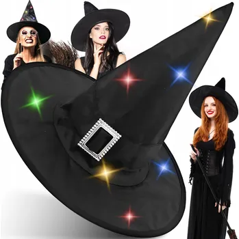 Čepice Čepice čarodějnice RETOO černá LED univerzální