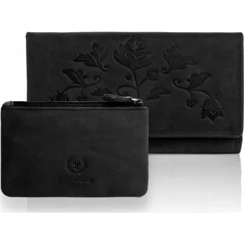 Peněženka Paolo Peruzzi dámská peněženka z pravé kůže černá