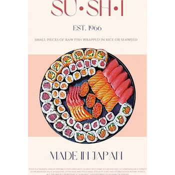 Plakát Plakát, Obraz - Colorful Sushi Delight, Nazma Khokhar