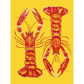Plakát Plakát, Obraz - Langoustines On Yellow, Alice Straker