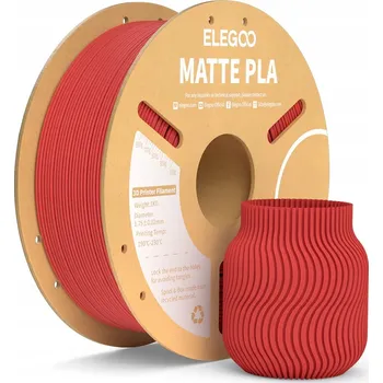 3D tisk Filament Elegoo PLA Matte Ruby Red Rubinová Červená 1kg MATNÝ ODOLNÝ