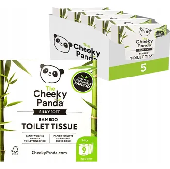 Toaletní papíry Suchý toaletní papír bez vůně The Cheeky Panda 45 ks
