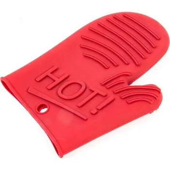 Chňapka SILIKONOVÁ KUCHYŇSKÁ CHŇAPKA / RUKAVICE 22X15CM, TEPELNĚ ODOLNÁ, ČERVENÁ