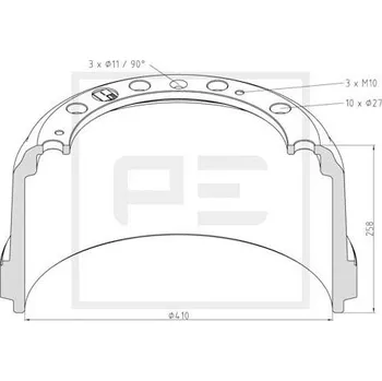 Brzdový buben Brzdový buben, 366.000-00A