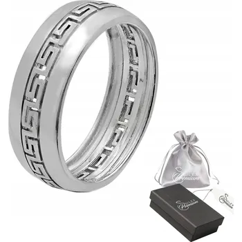 Prsten Prsten stříbro ryzost 925 Elegantní pánský s řeckým meandrem, rhodiovaný | vel. 23