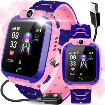 Hodinky Chytré Hodinky pro děti JG Smart chytré hodinky Kid Watch JGS-53 růžové