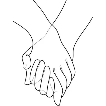 Plakát Plakát, Obraz - Holding Hands Lines, Pictufy Studio II